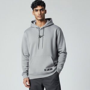Reebok Quantum Hoodie‎ Sweatshirt Men's M Pullover Sleet Gray NWT